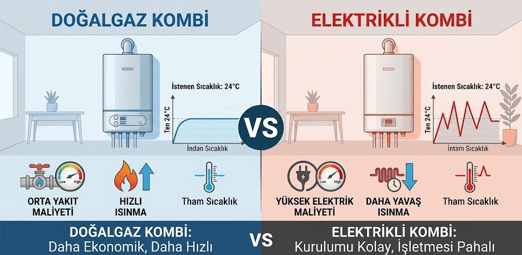 Doğalgaz Kombi mi, Elektrikli Kombi mi Daha Ekonomik?