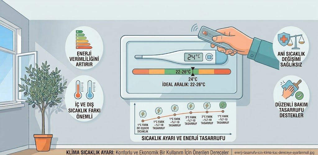 Enerji Tasarrufu İçin Klima Kaç Dereceye Ayarlanmalı?