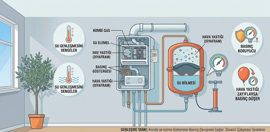 Kombi Genleşme Tankı Nedir, Ne İşe Yarar?